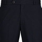 Palermo Navy Blue Stripe Formal Cotton Pant - John Ellies