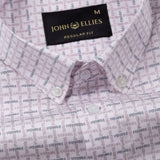 Oryxis Pink Printed Button Down Cotton Shirt - John Ellies
