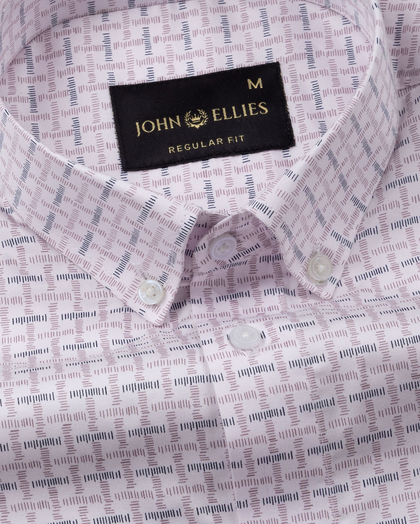 Oryxis Pink Printed Button Down Cotton Shirt - John Ellies