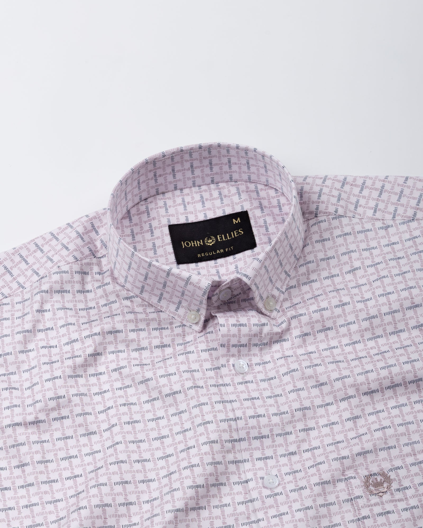 Oryxis Pink Printed Button Down Cotton Shirt - John Ellies