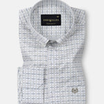 Oryxis White Printed Button Down Cotton Shirt - John Ellies