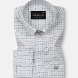 Oryxis White Printed Button Down Cotton Shirt - John Ellies