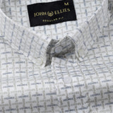 Oryxis White Printed Button Down Cotton Shirt - John Ellies