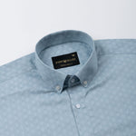 Oryxis Teal Printed Button Down Cotton Shirt - John Ellies