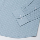 Oryxis Teal Printed Button Down Cotton Shirt - John Ellies