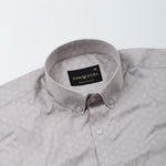 Oryxis Beige Printed Button Down Cotton Shirt - John Ellies