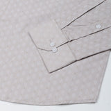 Oryxis Beige Printed Button Down Cotton Shirt - John Ellies