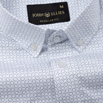 Oryxis Blue Printed Button Down Cotton Shirt - John Ellies