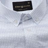 Oryxis Blue Printed Button Down Cotton Shirt - John Ellies
