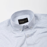 Oryxis Blue Printed Button Down Cotton Shirt - John Ellies