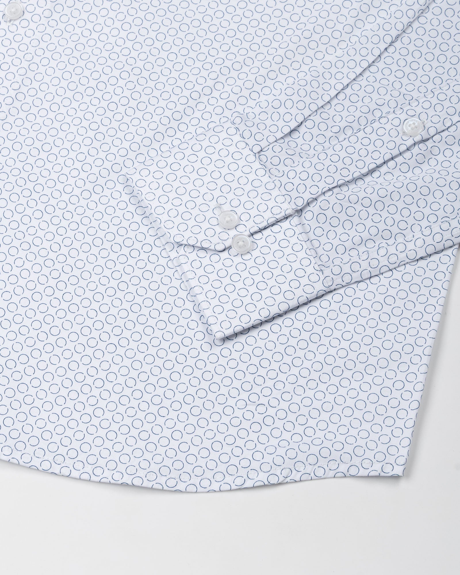 Oryxis Blue Printed Button Down Cotton Shirt - John Ellies