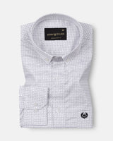 Oryxis Black Printed Button Down Cotton Shirt