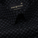 Oryxis Black Printed Check Cotton Shirt - John Ellies