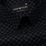 Oryxis Black Printed Check Cotton Shirt - John Ellies