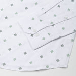 Velora Green Linen Blend Printed Shirt - John Ellies