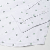 Velora Green Linen Blend Printed Shirt - John Ellies