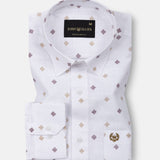 Velora Yellow Linen Blend Printed Shirt - John Ellies