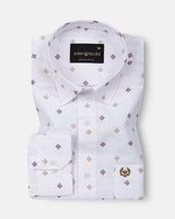 Velora Yellow Linen Blend Printed Shirt
