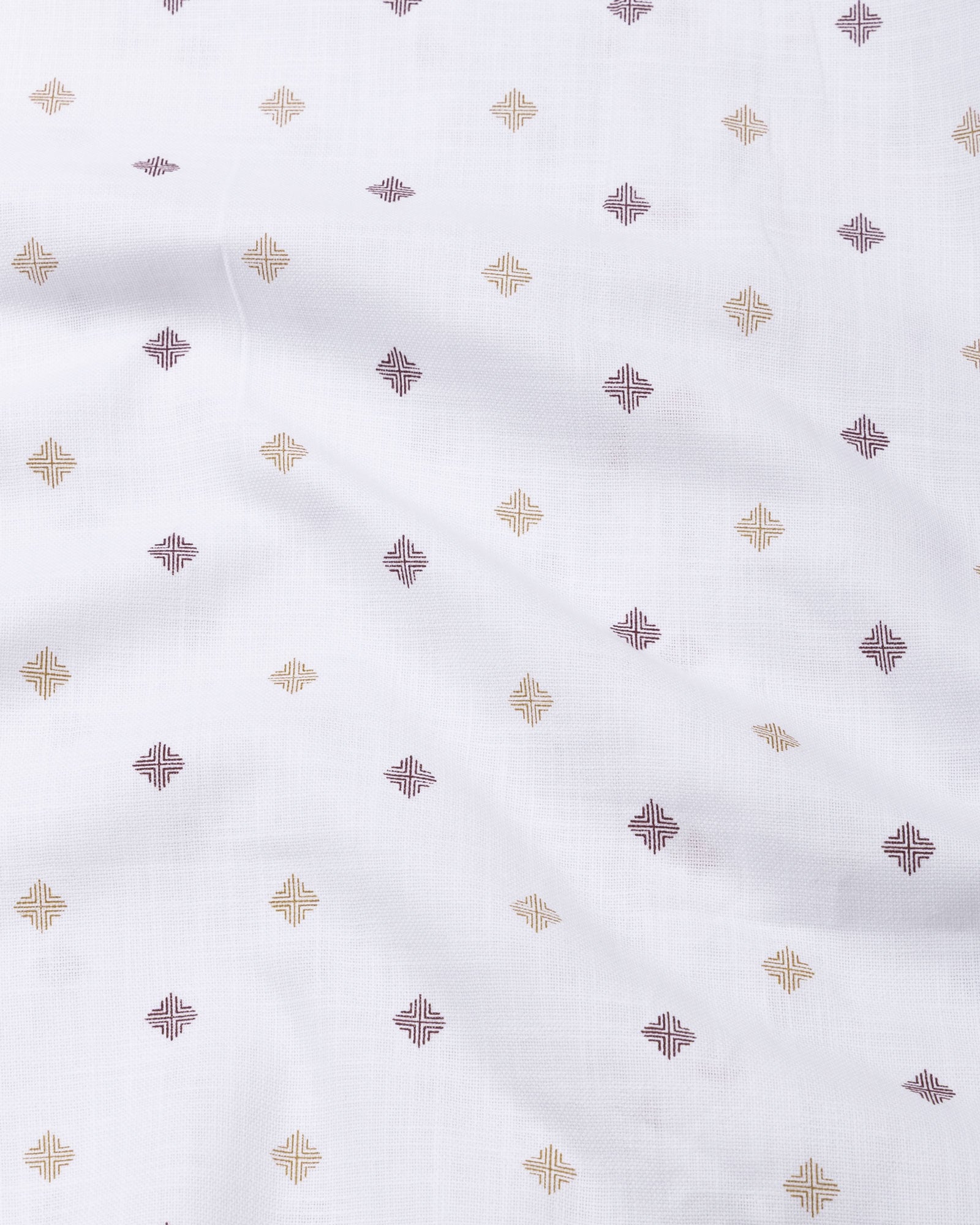 Velora Yellow Linen Blend Printed Shirt - John Ellies