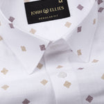 Velora Yellow Linen Blend Printed Shirt - John Ellies