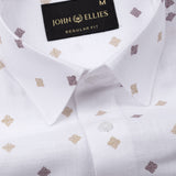 Velora Yellow Linen Blend Printed Shirt - John Ellies