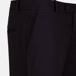 Palermo Purple Stripe Formal Cotton Pant - John Ellies
