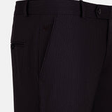 Palermo Purple Stripe Formal Cotton Pant - John Ellies