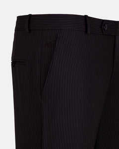 Palermo Purple Stripe Formal Cotton Pant - John Ellies