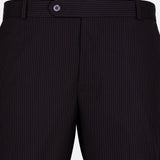 Palermo Purple Stripe Formal Cotton Pant - John Ellies
