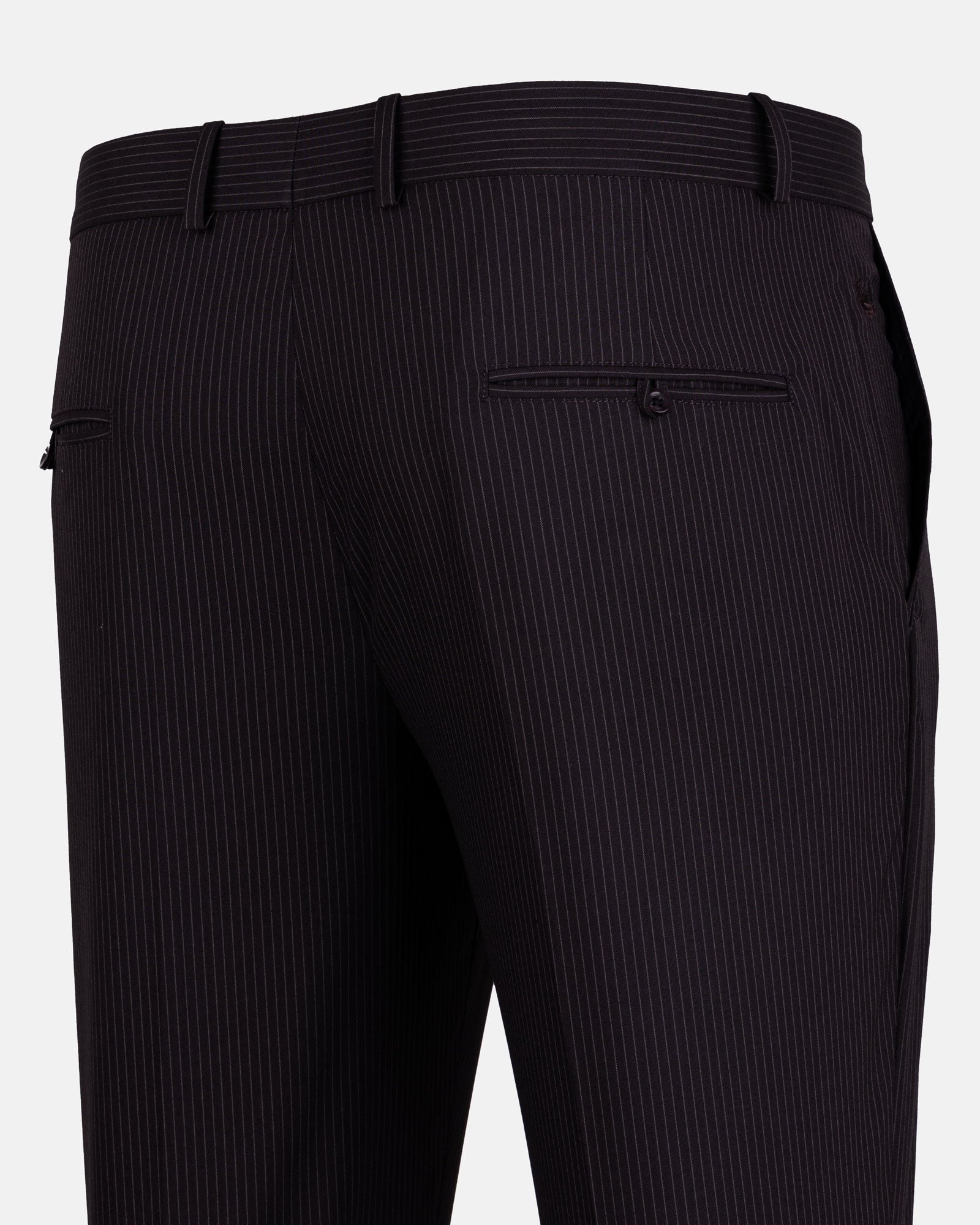 Palermo Purple Stripe Formal Cotton Pant - John Ellies