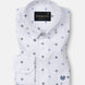 Velora Blue Linen Blend Printed Shirt - John Ellies