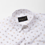 Zyro Brown Luxurious Linen Printed Shirt - John Ellies