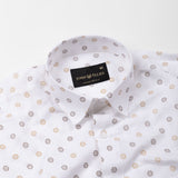 Zyro Brown Luxurious Linen Printed Shirt - John Ellies