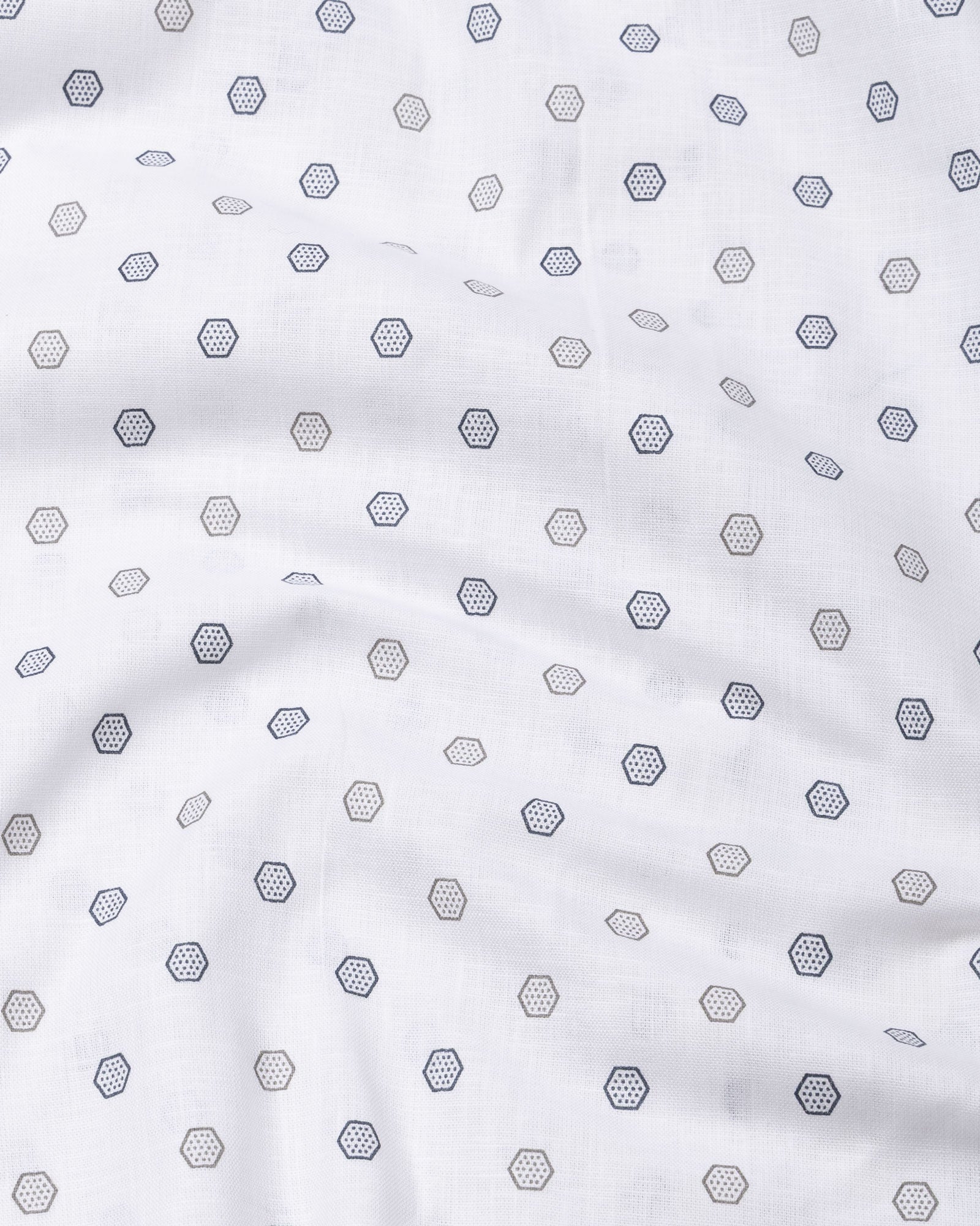 Zyro Grey Luxurious Linen Printed Shirt - John Ellies