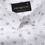 Zyro Grey Luxurious Linen Printed Shirt - John Ellies