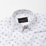 Zyro Grey Luxurious Linen Printed Shirt - John Ellies