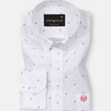 Zyro Pink Luxurious Linen Printed Shirt - John Ellies