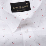 Zyro Pink Luxurious Linen Printed Shirt - John Ellies