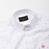 Zyro Pink Luxurious Linen Printed Shirt - John Ellies