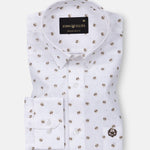 Zyro Yellow Luxurious Linen Printed Shirt - John Ellies