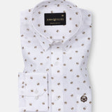 Zyro Yellow Luxurious Linen Printed Shirt - John Ellies