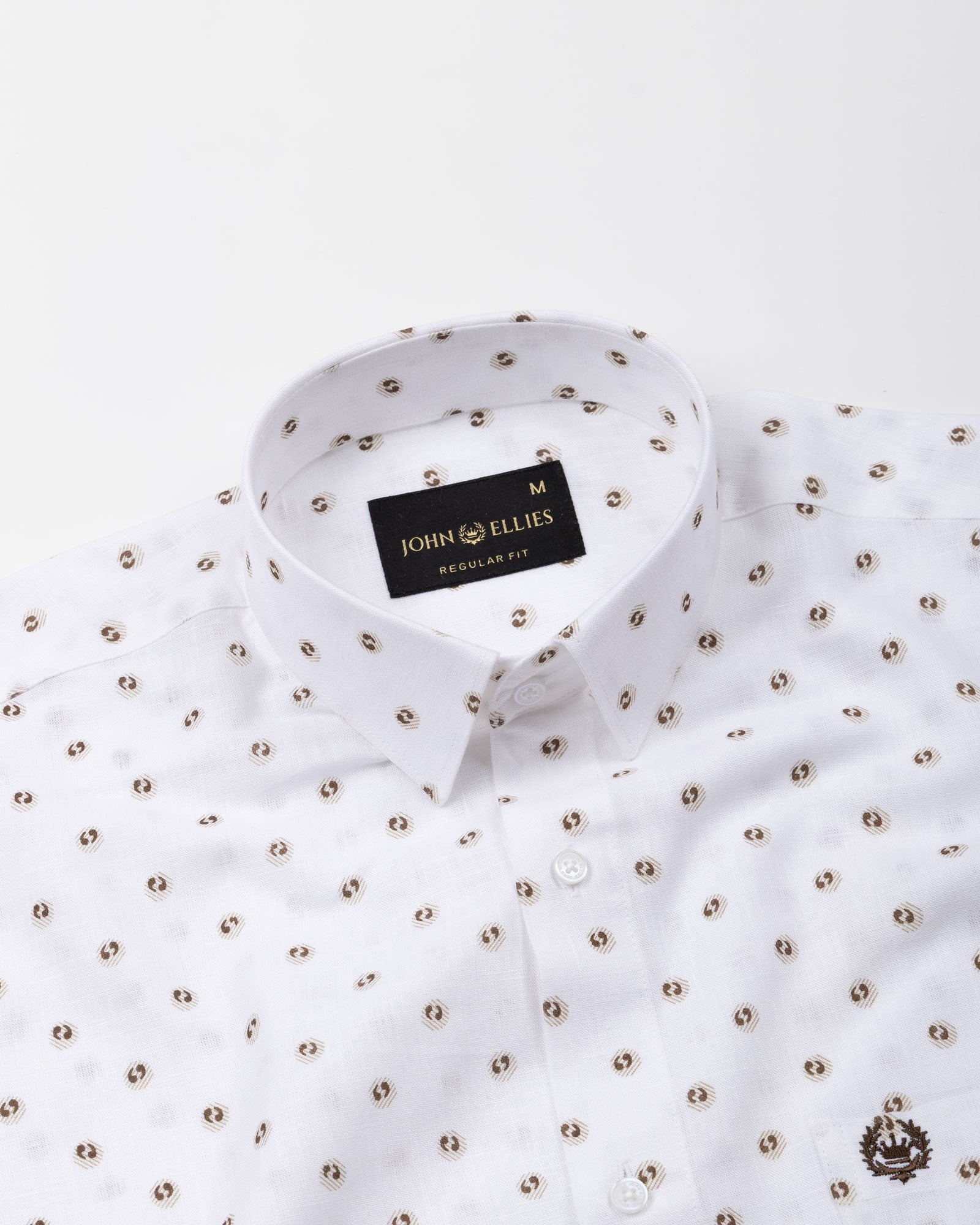 Zyro Yellow Luxurious Linen Printed Shirt - John Ellies
