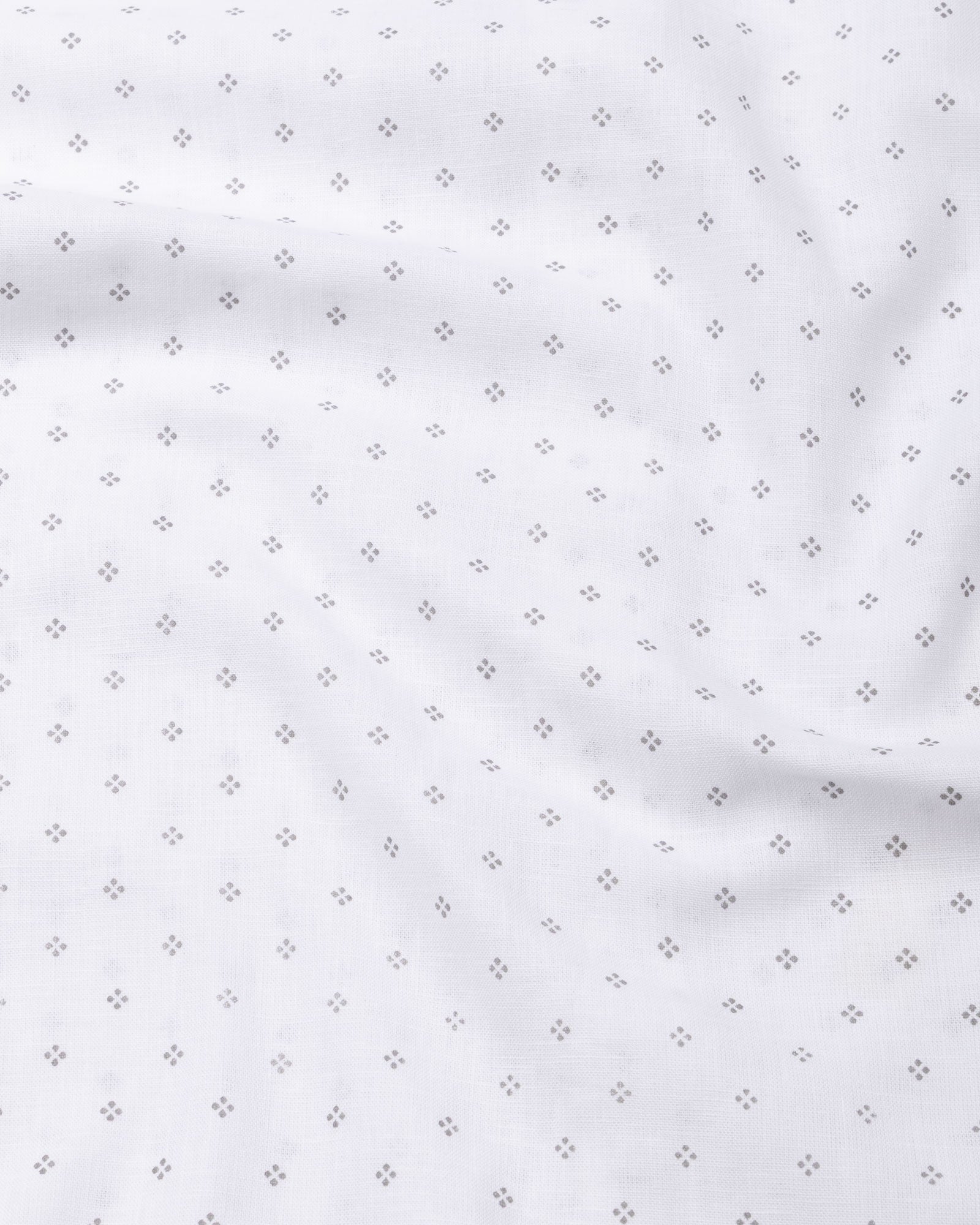 Zyro White Luxurious Linen Printed Shirt - John Ellies