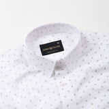 Zyro White Luxurious Linen Printed Shirt - John Ellies