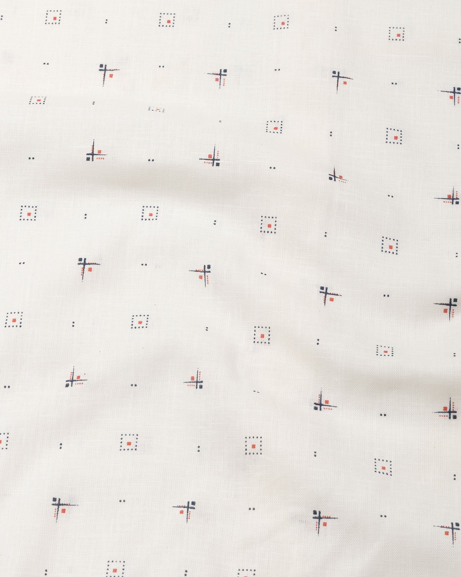 Zyro Cream Luxurious Linen Flower Printed Shirt - John Ellies
