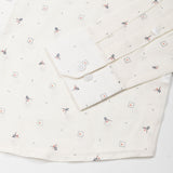 Zyro Cream Luxurious Linen Flower Printed Shirt - John Ellies