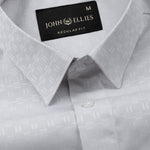 Cyron Grey Printed Cotton Shirt - John Ellies