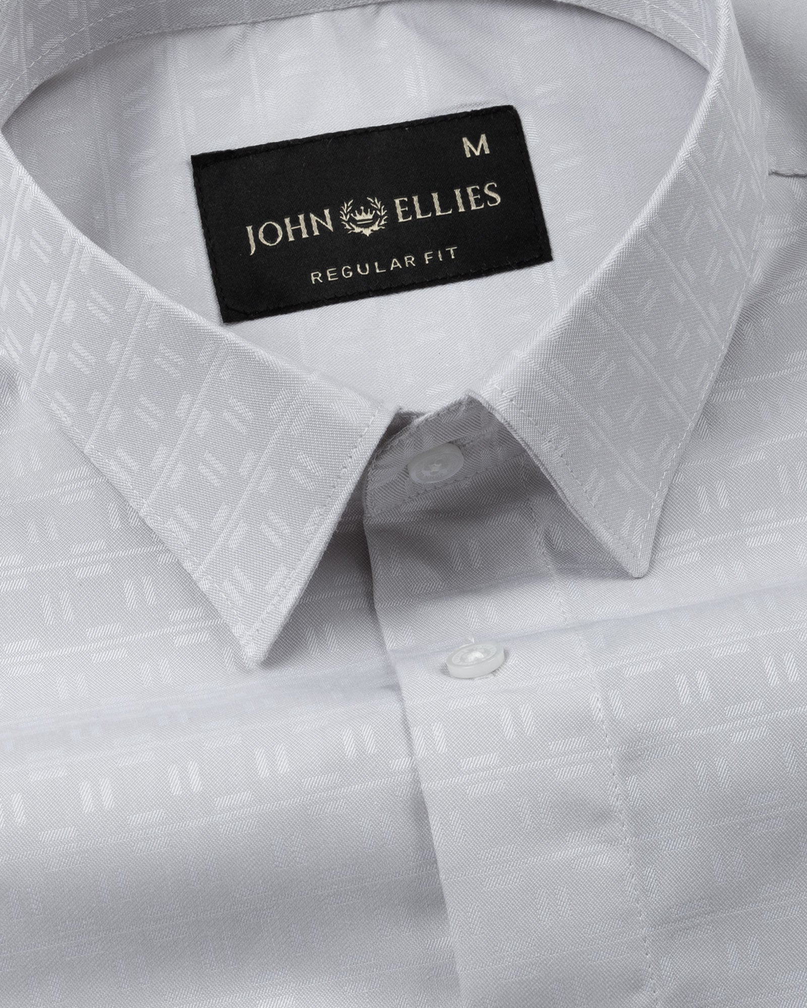 Cyron Grey Printed Cotton Shirt - John Ellies