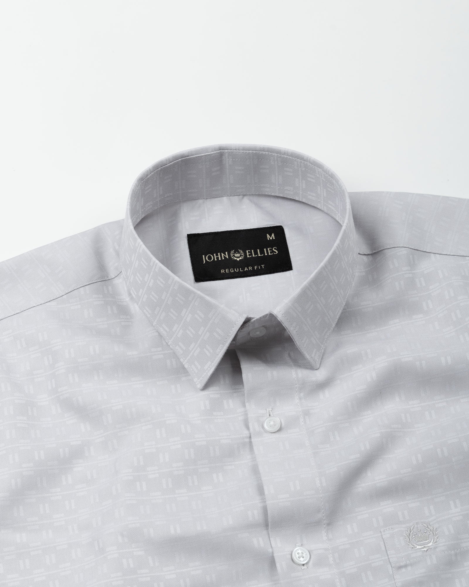 Cyron Grey Printed Cotton Shirt - John Ellies
