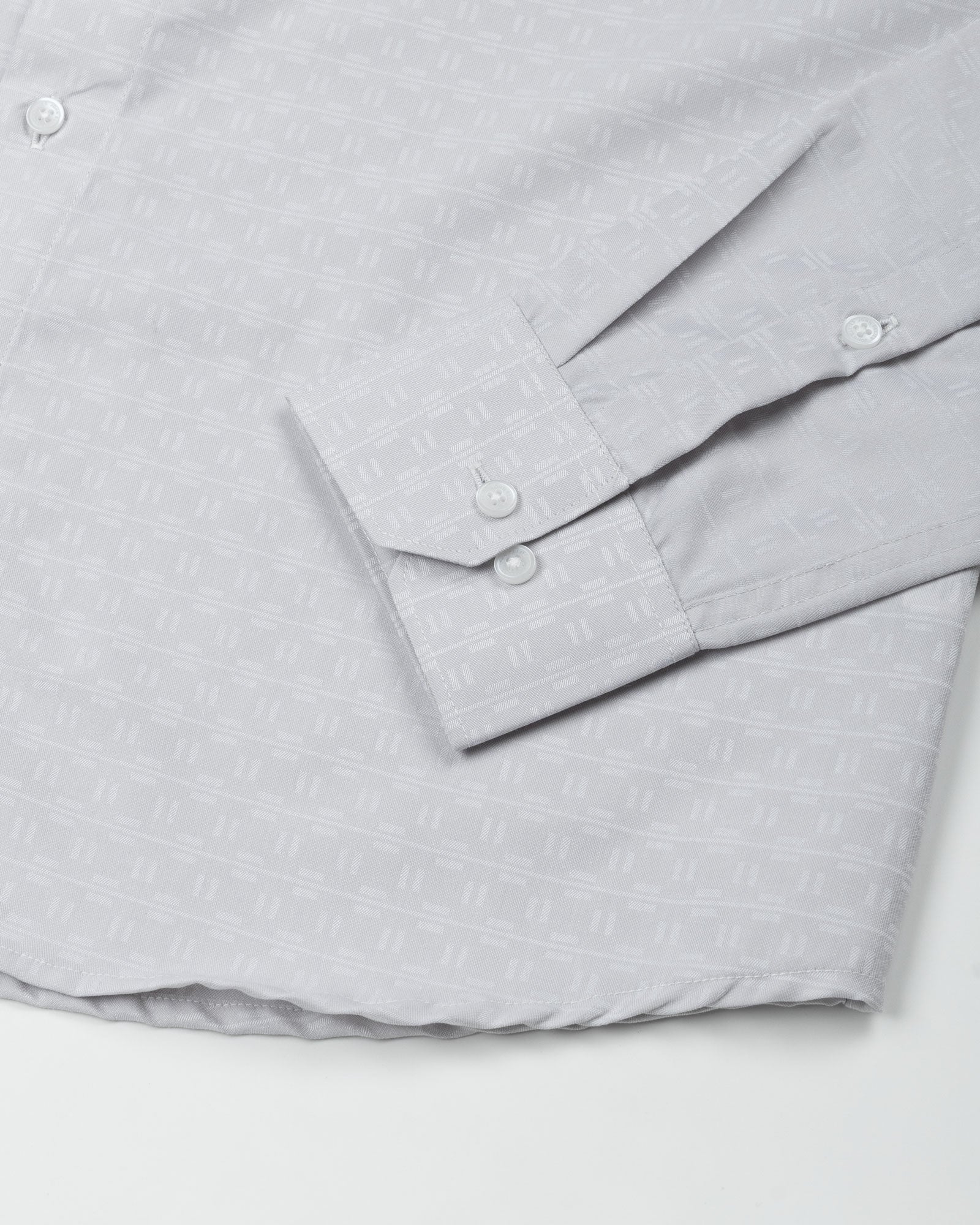 Cyron Grey Printed Cotton Shirt - John Ellies